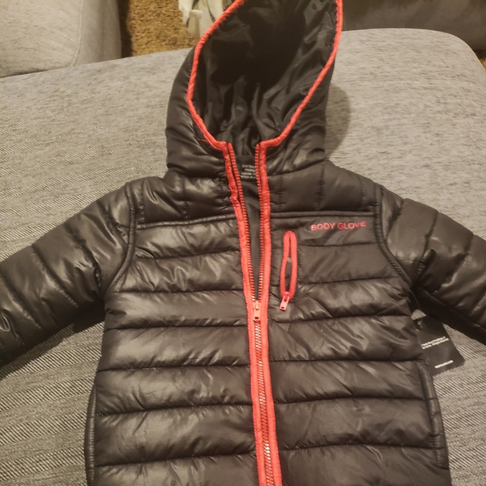 BODY GLOVE- Black Bubble Puffer Jacket -Toddler.